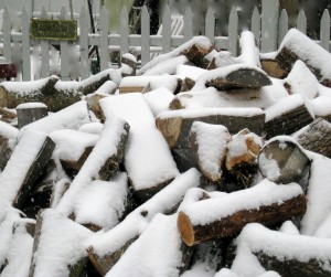 woodpile-snow