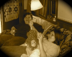sepia-ized brother and sister sepia-ized brother and sister